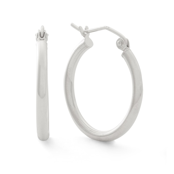 20mm Tube Hoop Earrings in Hollow Sterling Silver