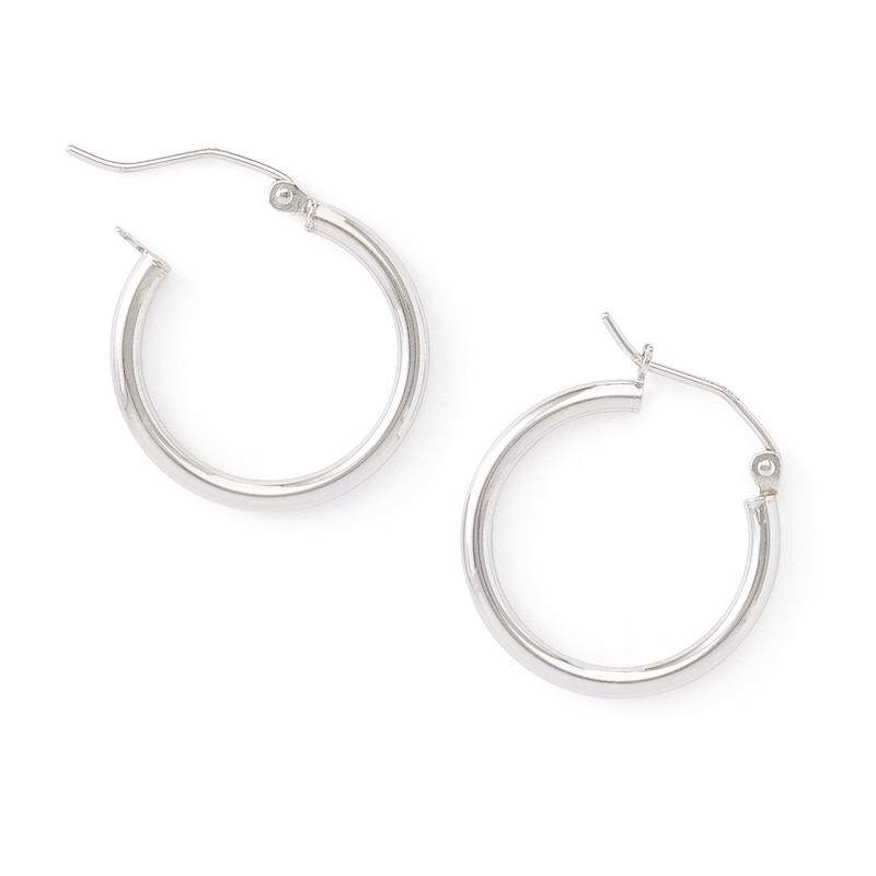 20mm Tube Hoop Earrings in Hollow Sterling Silver