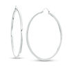 Thumbnail Image 1 of 55mm Square Tube Hoop Earrings in Sterling Silver