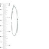 Thumbnail Image 2 of 55mm Square Tube Hoop Earrings in Sterling Silver