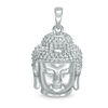Thumbnail Image 1 of Multi-Finish Buddha Head Necklace Charm in Sterling Silver