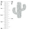 Thumbnail Image 2 of Cubic Zirconia Cactus Necklace Charm in Sterling Silver