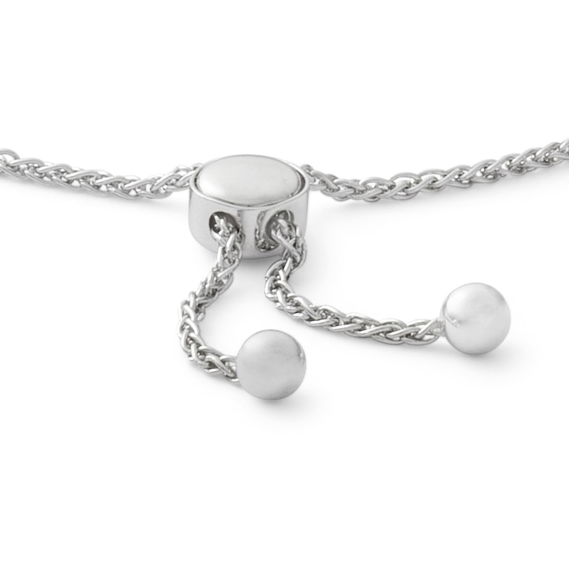 Main Image 2 of 6mm Cubic Zirconia Frame Station Bolo Bracelet in Sterling Silver - 9"