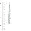Heart Chain Tassel Drop Earrings in Sterling Silver
