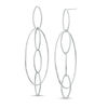 Thumbnail Image 1 of Diamond-Cut Interlocking Circles Drop Earrings in Sterling Silver