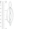 Thumbnail Image 2 of Diamond-Cut Interlocking Circles Drop Earrings in Sterling Silver