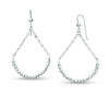 Thumbnail Image 1 of Diamond-Cut Beaded Pendulum Drop Earrings in Sterling Silver