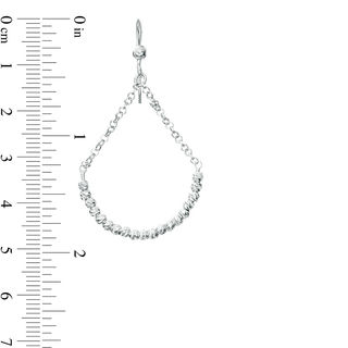 Diamond-Cut Beaded Pendulum Drop Earrings in Sterling Silver