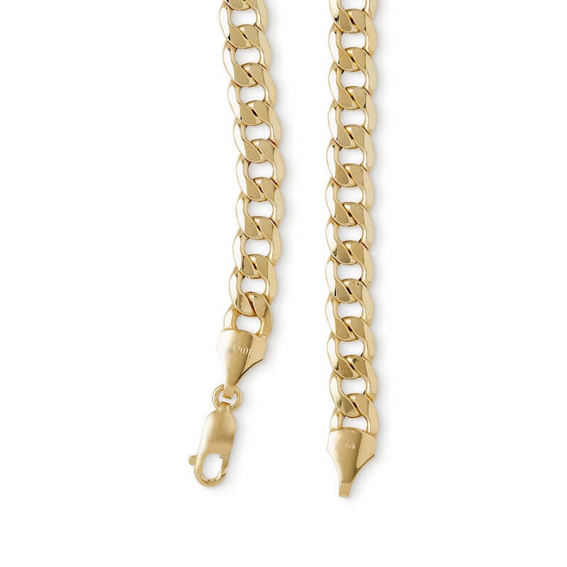 10K Hollow Gold Curb Chain Made in Italy - 24"
