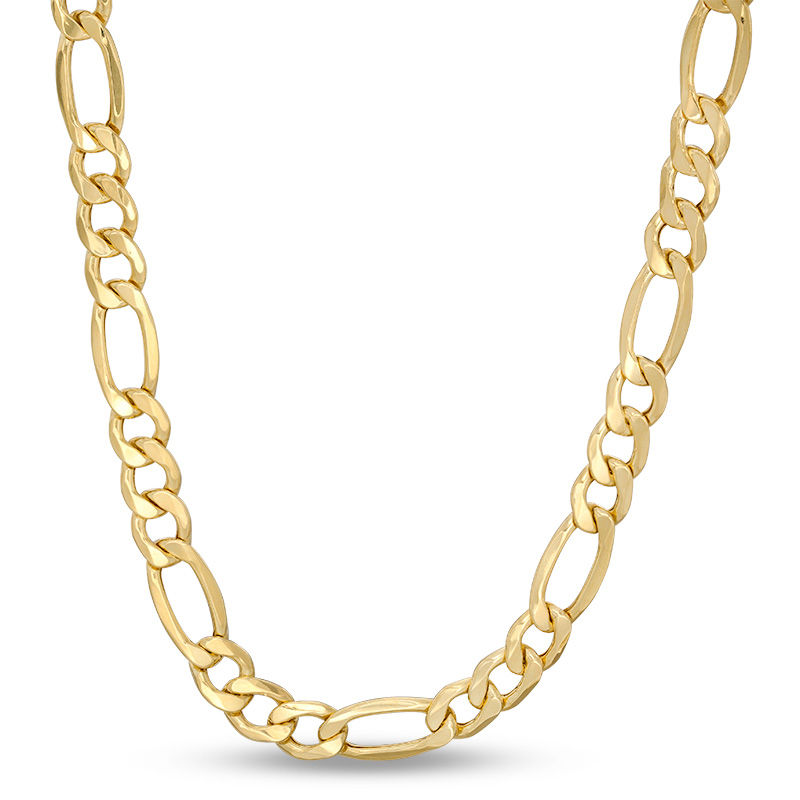 Main Image 1 of 180 Gauge Figaro Chain Necklace in 10K Gold - 24"