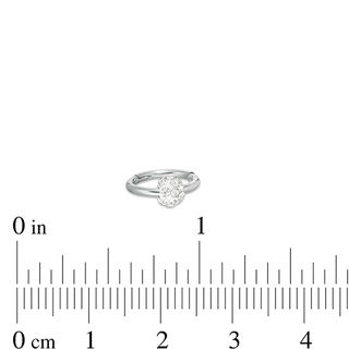 016 Gauge Crystal Ball Captive Bead Ring in Stainless Steel - 3/8"
