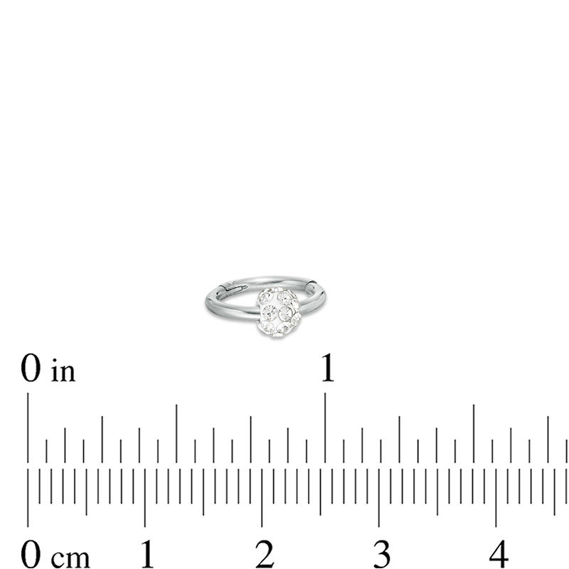 Main Image 3 of 016 Gauge Crystal Ball Captive Bead Ring in Stainless Steel - 3/8"