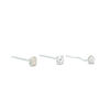 Thumbnail Image 1 of 020 gauge Cubic Zirconia Solitaire and Pearl Nose Stud Set in Sterling Silver