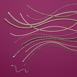 Made in Italy 030 Gauge Infinity Link Chain Necklace in 10K Gold - 18"