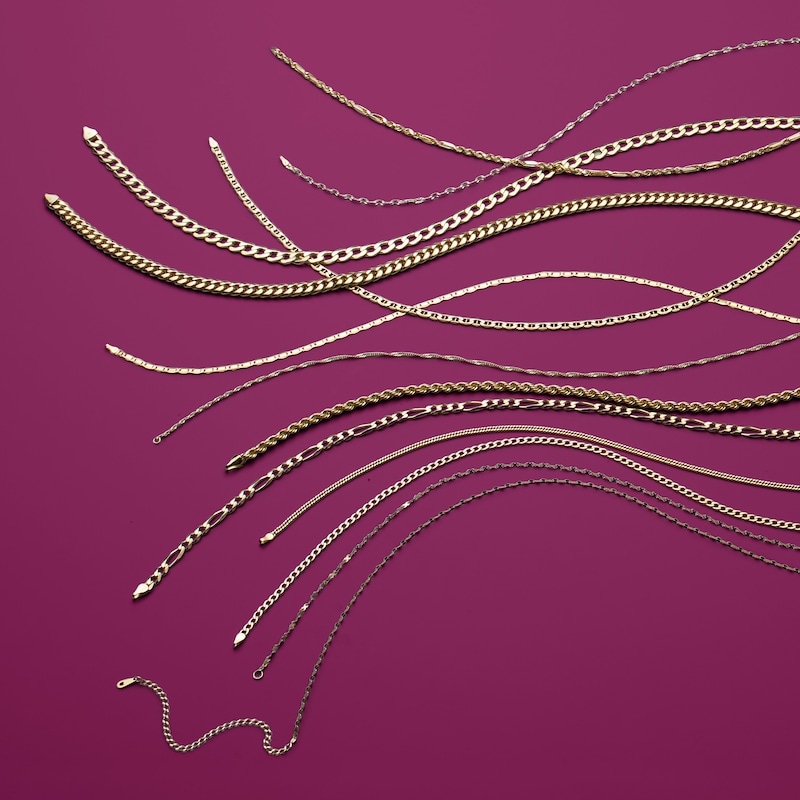 Main Image 2 of Made in Italy 030 Gauge Infinity Link Chain Necklace in 10K Gold - 18&quot;