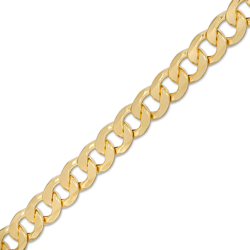 Made in Italy 180 Gauge Curb Chain Bracelet in 10K Hollow Gold