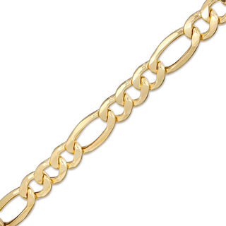 180 Gauge Figaro Chain Bracelet in 10K Gold - 8.5"