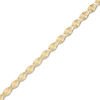 Thumbnail Image 1 of 060 Gauge Hammered Valentino Chain Bracelet in 10K Gold - 7.5"