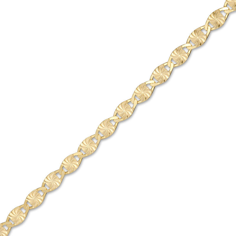 Main Image 1 of 060 Gauge Hammered Valentino Chain Bracelet in 10K Gold - 7.5"