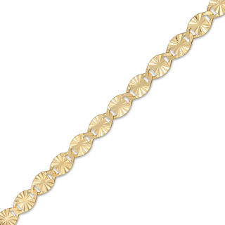Made in Italy 080 Gauge Diamond-Cut Valentino Chain Bracelet in 10K Gold - 7.5"