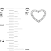 Thumbnail Image 4 of 4mm Cubic Zirconia Solitaire and Heart Outline Stud Earrings set in Sterling Silver