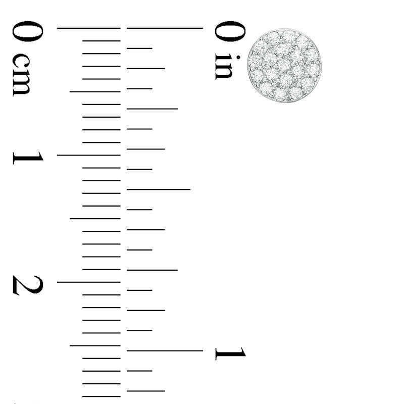 Cubic Zirconia Round Composite and Ball Stud Earrings Set in Sterling Silver