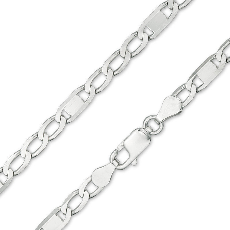 Main Image 1 of 100 Gauge Figaro Chain Necklace in Sterling Silver - 22"
