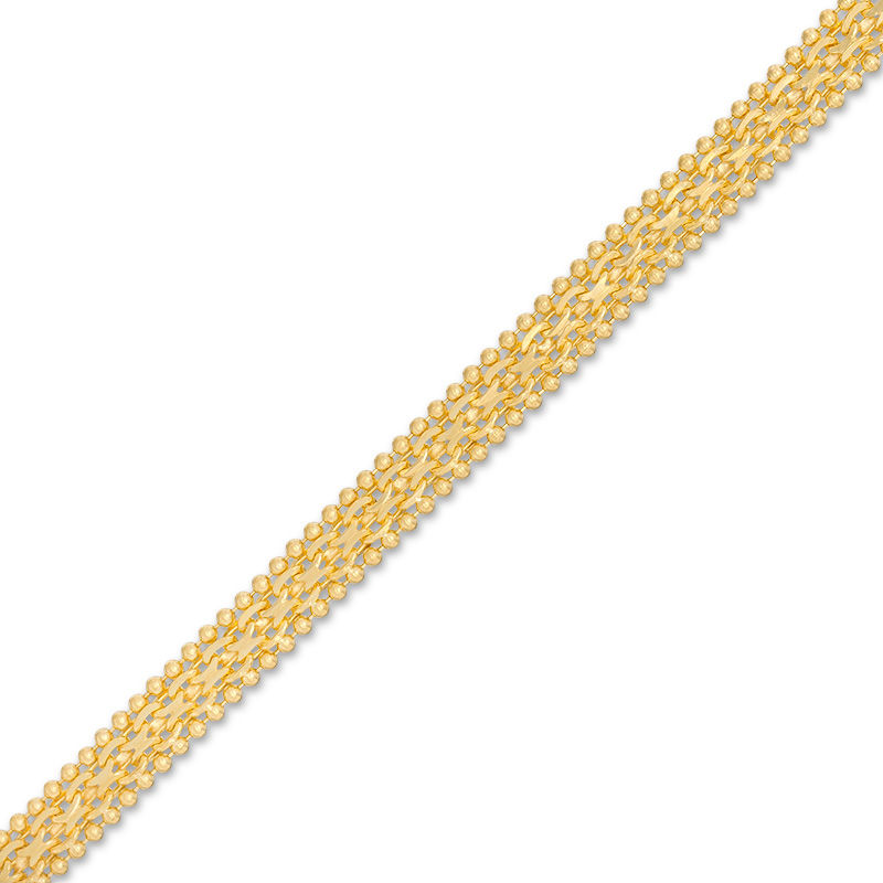 Main Image 1 of 040 Gauge Bismark Chain Bracelet in 10K Gold - 7.25"