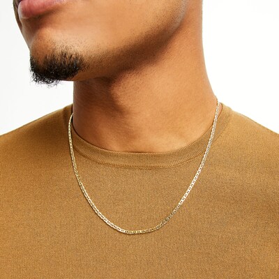 10K Gold Bonded Mariner Chain - 22"