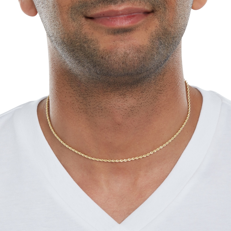 Main Image 4 of 016 Gauge Rope Chain Necklace in 14K Hollow Gold - 16"