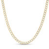 Ladies' 080 Gauge Curb Chain Necklace in 14K Gold Bonded Sterling Silver - 18"