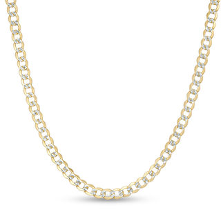 Ladies' 080 Gauge Curb Chain Necklace in 14K Gold Bonded Sterling Silver - 18"