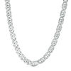 Thumbnail Image 0 of 150 Gauge Diamond-Cut Cat's Eye Curb Chain Bracelet in Sterling Silver - 8.5"