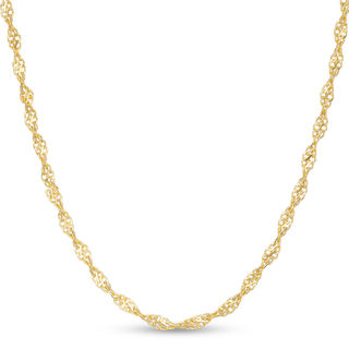 040 Gauge Dorica Chain Necklace in 10K Gold Bonded Sterling Silver - 20"