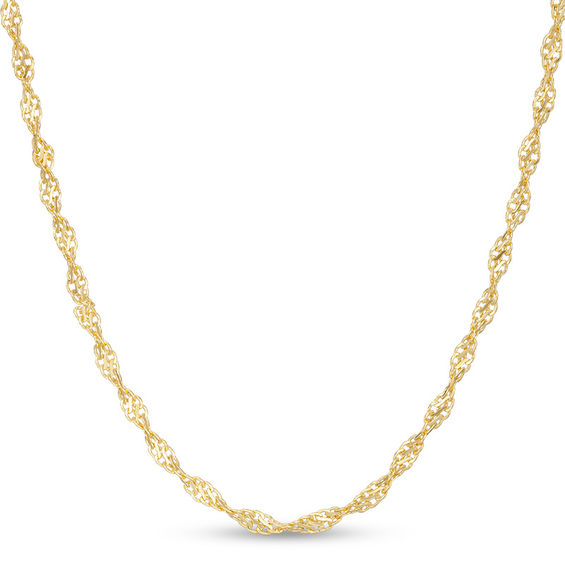 040 Gauge Dorica Chain Necklace in 10K Gold Bonded Sterling Silver - 20"