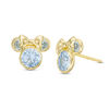 Thumbnail Image 0 of Child's Light Blue Cubic Zirconia ©Disney Minnie Mouse Stud Earrings in 10K Gold