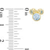 Thumbnail Image 1 of Child's Light Blue Cubic Zirconia ©Disney Minnie Mouse Stud Earrings in 10K Gold