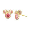Thumbnail Image 0 of Child's Light Pink Cubic Zirconia ©Disney Minnie Mouse Stud Earrings in 10K Gold