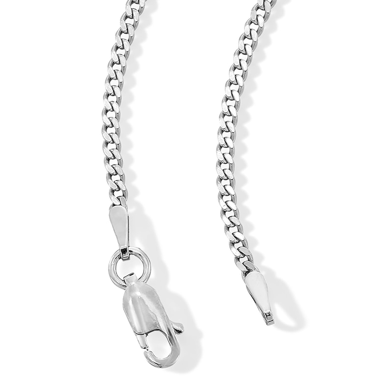 Main Image 3 of Sterling Silver Curb Chain Made in Italy - 20"