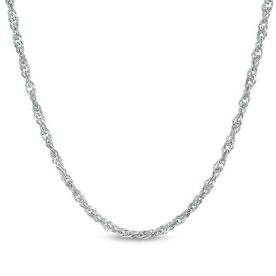 050 Gauge Singapore Chain Necklace in Sterling Silver - 20"
