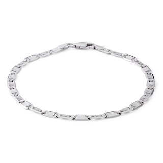 Made in Italy 080 Gauge Snail with Star Chain Bracelet in iSterling Silver - 7.5"