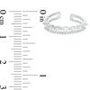 Thumbnail Image 1 of Sterling Silver CZ Marquise and Round Double Row Midi/Toe Ring