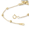 Thumbnail Image 2 of 030 Gauge Bead Station with Heart Charm Bracelet in 10K Solid Gold - 7.5"