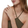 Thumbnail Image 4 of 030 Gauge Bead Station with Heart Charm Bracelet in 10K Solid Gold - 7.5"