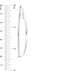 Thumbnail Image 2 of Heart Outline Tube Hoop Earrings in Sterling Silver