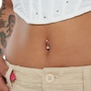 Thumbnail Image 3 of 10K Solid Gold CZ Pavé Ball Belly Button Ring - 14G