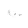 Thumbnail Image 1 of Semi-Solid Sterling Silver CZ Solitaire Nose Stud and Ring Set - 20G