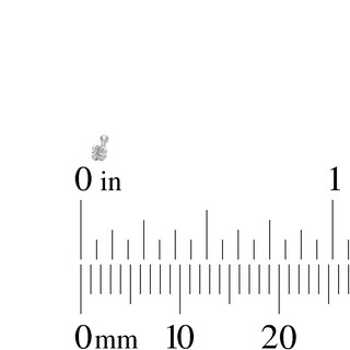 Semi-Solid Sterling Silver CZ Solitaire Nose Stud and Ring Set - 20G