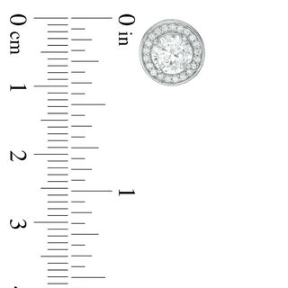 6mm Cubic Zirconia Frame Stud Earrings in Solid Sterling Silver