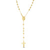 Thumbnail Image 1 of 030 Gauge Diamond-Cut Rosary Bead Necklace in 10K Gold - 26"